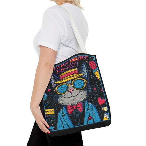 Cat Ladies Vote Tote Bag Fun Election Purr-fect Harris Walz Madam President - Picture 21 of 61