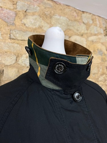 BARBOUR Burwick Wax Jacket £259 UK 8 EU 34 USA 4 Small Trench Coat Townfield - Picture 7 of 13