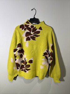 Anthropologie Beatriz Floral Mock Neck Sweater Sz S A651-7
