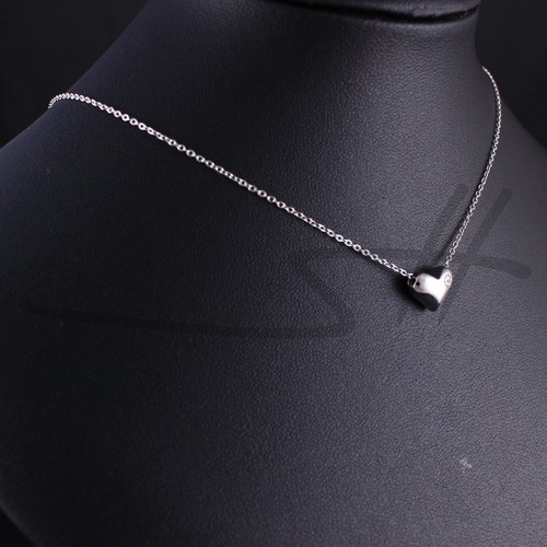 Collana catena cuore, vero argento sterling 925, + astuccio, regalo di Natale - Foto 6 di 8
