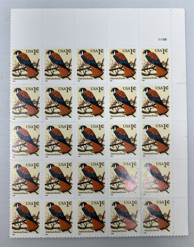American Kestrel #3031 1999- 1 cent Stamps 4 & 1/2 Sheets 225 Stamps total - MNH - Picture 4 of 4