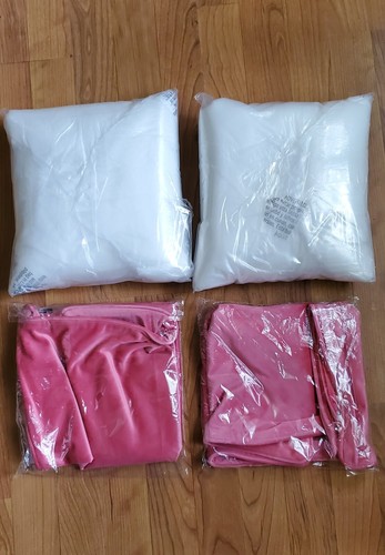 2 PCK Phantoscope Velvet Decorative Throw Pillow Cusion,18" x 18", Pink - Bild 6 von 9