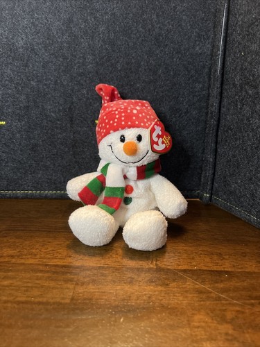 TY Beanie Baby - FREEZIE the Snowman (7 inch) - MWMTs Stuffed Animal Toy - 第 1/7 張圖片