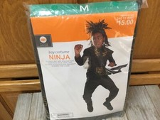 Boys Master Ninja Halloween Costume Size M 6-8 
