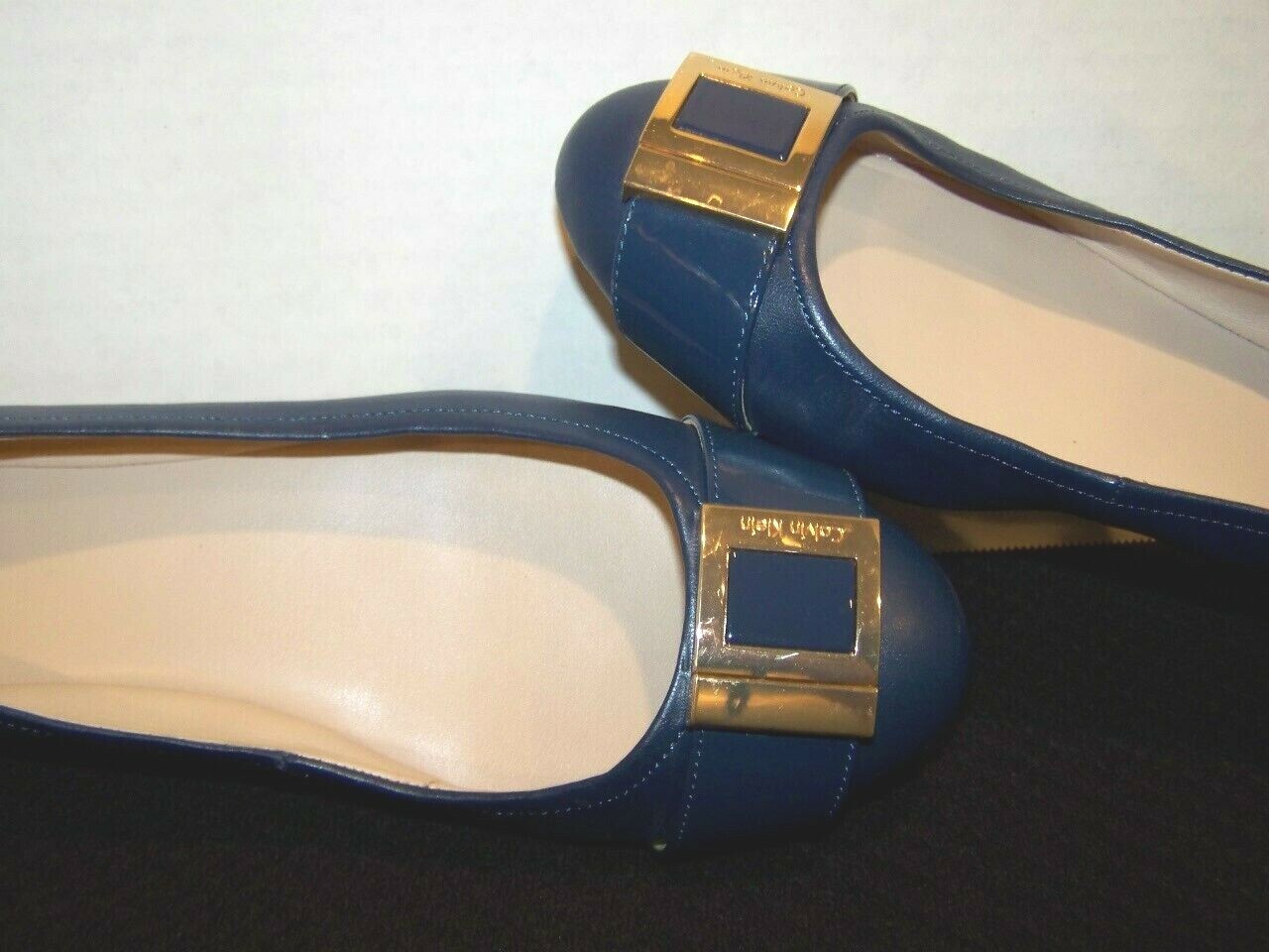 SALE! CALVIN KLEIN Womens 9M Navy Blue Leather Flat Shoes Slides Dress casual EC | eBay SALE! CALVIN KLEIN Womens 9M Navy Blue Leather Flat Shoes Slides Dress casual EC | eBay