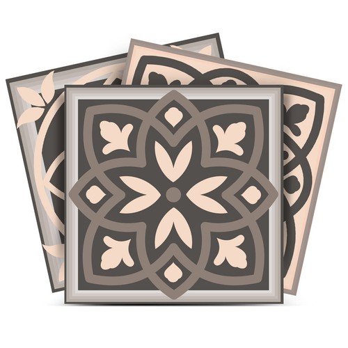 4" X 4" Espresso Brown Mosaic Peel And Stick Removable Tiles - Picture 3 of 9