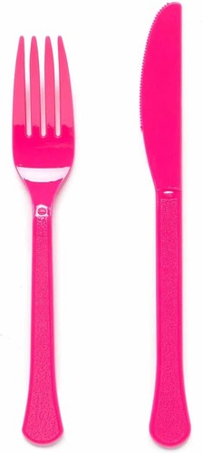 Eco-Friendly Re-usable Plastic Party Mixed Cutlery x24 - Picture 17 of 36