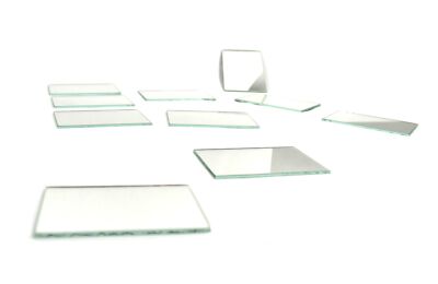 Eisco Labs Glass Plane Mirrors - Unmounted, Pack of 10 - 3''x2'' approximate size