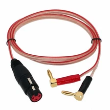 XLR Female 3pin to 4mm Banana Male Right Angle 1~20' Cable DAC Speaker Amplifier