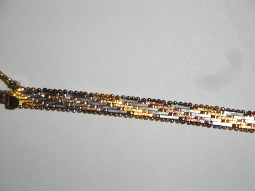 Bracciale vintage in Argento 925 massiccio italiano placc oro giallo rosa bianco - Foto 6 di 9