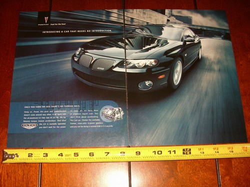 2004 PONTIAC GTO ORIGINAL 2 SEITEN AD - Bild 5 von 8