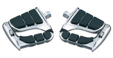 Kuryakyn Swingwing Chrome/Black Footpegs with Male Mount (4466)