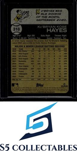 2022 Topps Heritage #318 Ke'Bryan Hayes 2336 - Picture 2 of 2