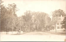 Woodstock Vermont~Elm Street Homes~Dirt Road~Picket Fence~1905 RPPC