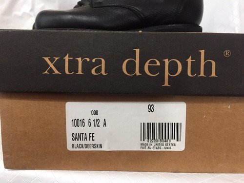 PW Minor Xtra Depth Santa Fe Comfort 4" Boots Size 6.5A Black Leather NEW - Picture 2 of 9