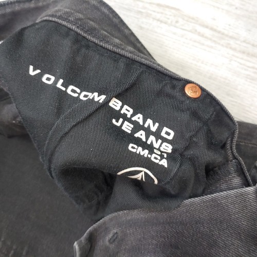 Men’s Volcom Brand Jeans 2x4 Tapered Skinny Fit Black Stretch Denim Size 32 - Picture 4 of 9