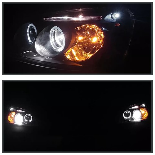 Black Fits 2001-2003 Honda Civic 2/4Dr LED Halo Projector Headlights Lamps 01-03 - Bild 11 von 11