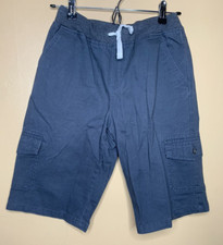 Cat  Jack Boys XL 16 Gray Cargo Shorts Mid Rise Elastic Drawstring