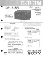 Sony Original Service Manual für TC-717 /M  			