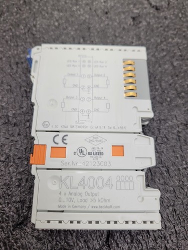 Beckhoff KL4004 4x Analog Output Module 0...10V 5 kOhm DIN Rail - Picture 7 of 8