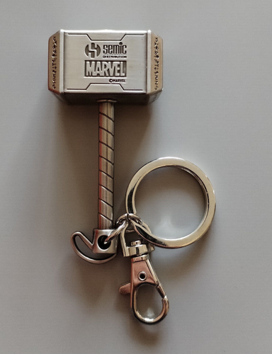 Porte-clés Marvel Mjolnir (marteau de Thor) en métal - message gravé - Bagagerie - Maroquinerie