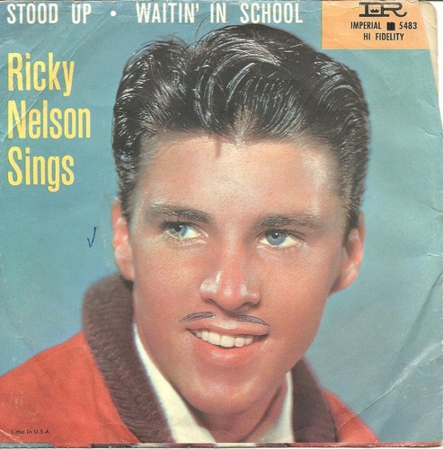 Ricky Nelson-Stood Up/Waitin' In School-45 RPM-rock-vinyl-record-Imperial 5483- - Picture 2 of 4