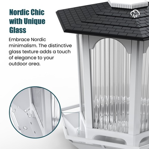 2 Pack Solar Bird Feeders for Outdoors Hanging - Attract Wild Birds & Cardinals - Picture 2 of 8
