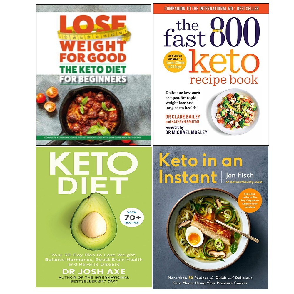 Fast 800 Keto Recipe,Keto Diet Beginners,Keto in an Instant Jen Fisch 4 Books
