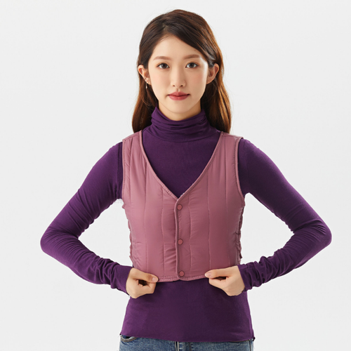 Damen Fleecefutter Weste Flauschig Abgeschnitten Weste Gepolstert Thermo Warm - Bild 9 von 19