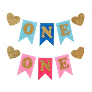 Baby-Shower-One-Birthday-Kid-Gril-Boy-Banner-Bunting-Hanging-Party-Decoration