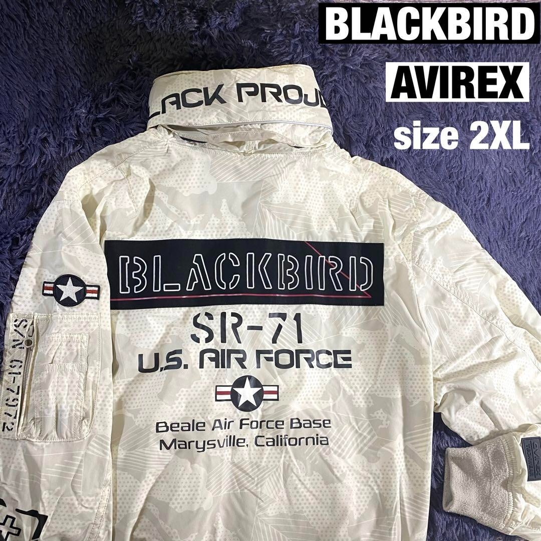 AVIREX/美品メンズ2XL XXL 3L/シープスタンド ジップ ブルゾン