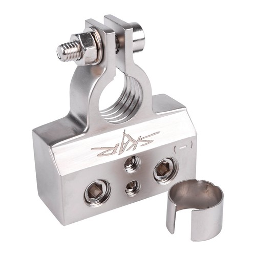 NEW SKAR AUDIO X2 1/0 TO 4 GAUGE TO X2 8 TO 10 GAUGE (+/-) BATTERY TERMINALS - Picture 5 of 8