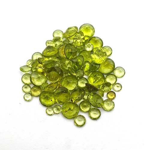 Natural Peridot Mix Size Round Cut Loose Gemstone Lot 174 Pcs 2-6 MM 43 CT - Picture 4 of 4