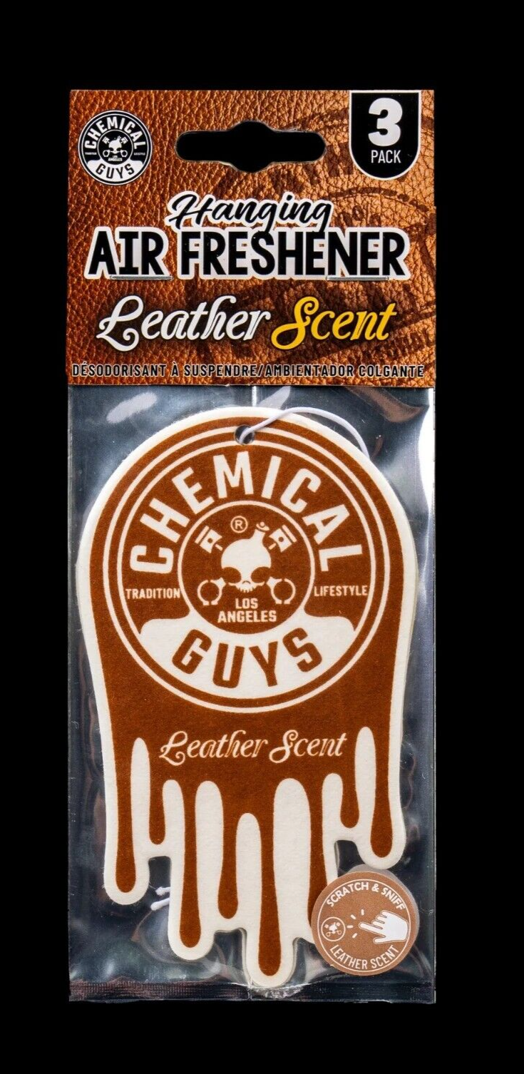 NEW Chemical Guys Leather Scent 3 Pack Hanging Air Fresheners eBay