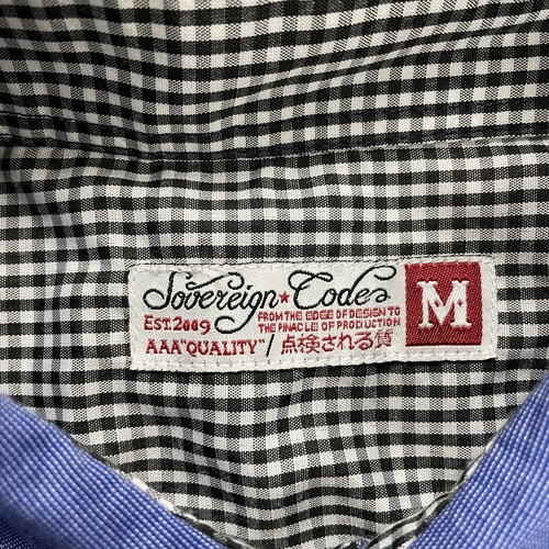 Sovereign Code Button Up Shirt Mens Medium Blue Pockets Short Sleeve Adult Top - Picture 5 of 11