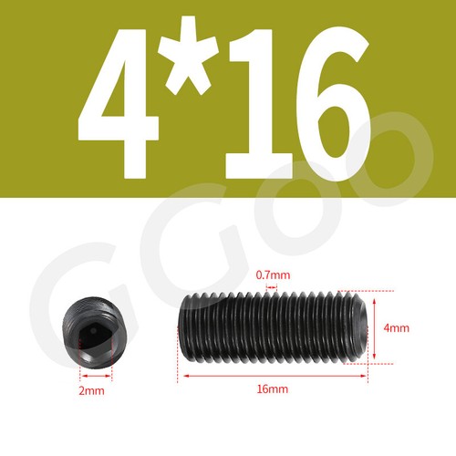 M3 - M12 Black Socket Set Screws w/ Cup Point A2 Stainless Steel DIN 916 - Picture 21 of 81