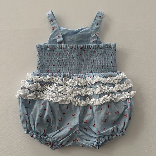 Janie and Jack Baby Girl 0-3 Months Strawberry Ruffle Romper Spring Summer - Bild 5 von 5