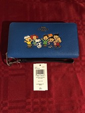 Coach X Peanuts Long Zip Around Wallet With Snoopy And Friends C4603 NWT