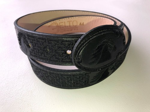 Herren Western Wear gebratener Gürtel, besticktes Jeansband mit Design - Bild 15 von 21