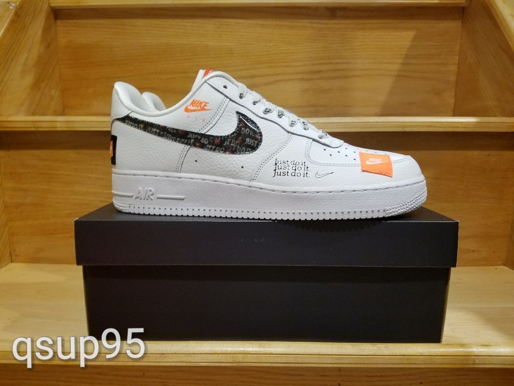 Nike Air Force 1 Low PRM White Black AR7719 100 Men GS Just Do it Size 4Y-13 New Nike Air Force 1 Low PRM White Black AR7719 100 Men GS Just Do it Size 4Y-13 New