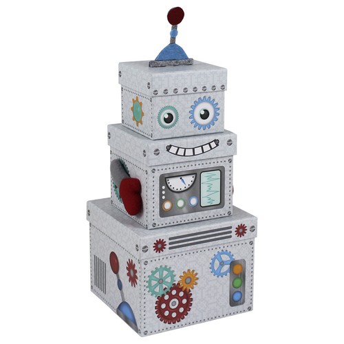 Stapeln Geschenkboxen niedliche Aufbewahrungsbox TIERE Tiger Zebra Elefant Roboter Panda - Bild 16 von 19