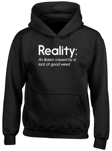 Reality Definition Funny Boys Girls Kids Childrens Hoodie
