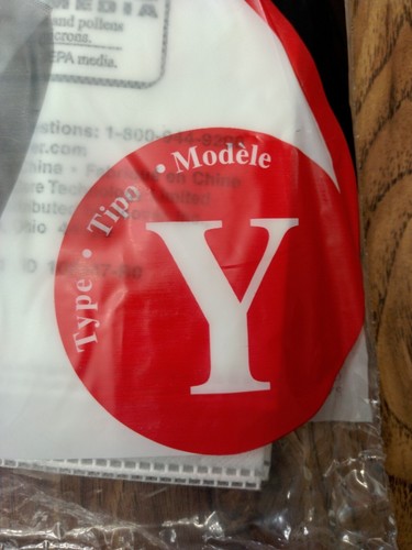 Hoover type Y HEPA Vacuum Cleaner Bags (1 pk/2 bags) AH10040 Genuine OEM new - Picture 2 of 10