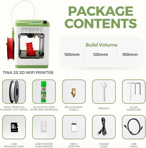Mini impresora 3D totalmente montada para niños y principiantes - Kit de inicio completo - Imagen 4 de 8