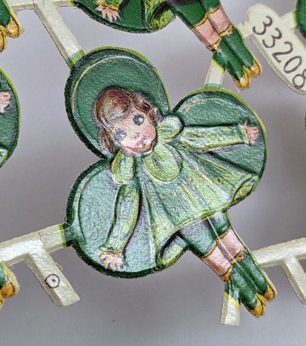 Die Cut Scrap 20 Irish Clover Girls K & L 33208 Germany - Picture 8 of 10