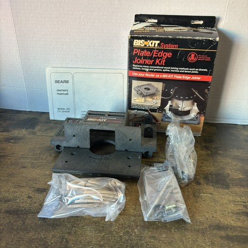 Nuevo de Lote Antiguo Sears Craftsman Router Plate Edge Joiner Kit Bis-Kit 25423 Hecho en EE. UU. - Imagen 15 de 16