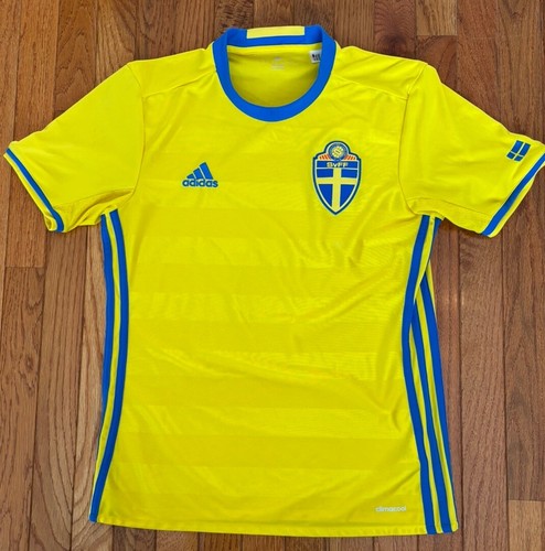 Sweden Team Jersey Home Football Shirt 2017-2018 Adidas Soccer Men’s Small ✨🇸🇪