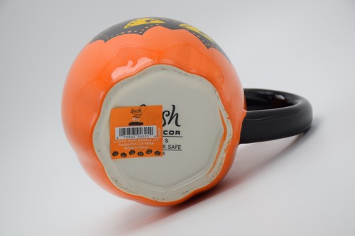 Halloween Bat Mask Scary Orange Coffee Mug Fresh Decor New Stock - Picture 5 of 9
