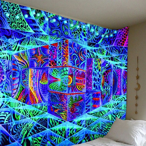 Psychedelic Trippy Hippie Tapestry Wall Hanging Blanket Tapestry Room Decor| - Picture 5 of 7