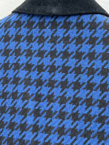 Skirt Suit Colbart Blue & black mix Black Velvet Collar sz 16 Immaculate - Picture 4 of 12